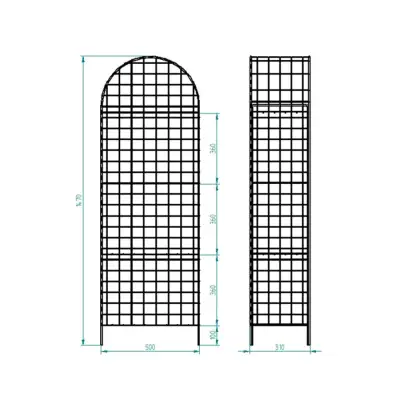 Modern Dekoratif Tel Metal Kitaplık & Çiçeklik Raf - Siyah - 3