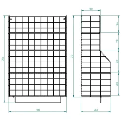 Modern Tasarım 4 Katlı Siyah Duvara Monte Dekoratif Raf - 4