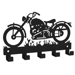 MOTOSİKLET TEMALI METAL ANAHTARLIK SİYAH - 4