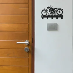 MOTOSİKLET TEMALI METAL ANAHTARLIK SİYAH - 5