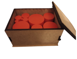 Renkli Silindirler (Kırmızı) - 