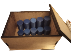 Renkli Silindirler (Lacivert) - 