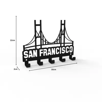 SAN FRANCISCO METAL ANAHTARLIK SİYAH - 3