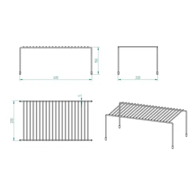 TEL ORGANİZER DOLAP DEPOLAMA RAFI 2'LI SET 22X40CM BEYAZ - 2