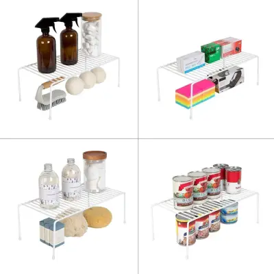 TEL ORGANİZER DOLAP DEPOLAMA RAFI 4'LÜ SET 22X40CM BEYAZ - 4