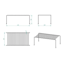 TEL ORGANİZER DOLAP DEPOLAMA RAFI 6'LI SET 22X40CM BEYAZ - 3