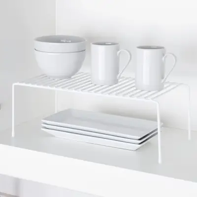 TEL ORGANİZER DOLAP DEPOLAMA RAFI 6'LI SET 22X40CM BEYAZ - 4