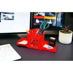 Telefon Kulübesi Temalı Kalemlik Kırmızı - 2