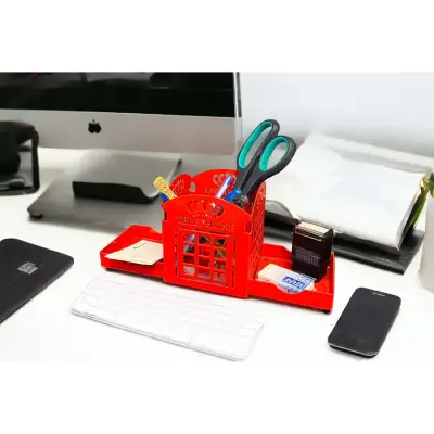 Telefon Kulübesi Temalı Kalemlik Kırmızı - 4