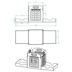 Telefon Kulübesi Temalı Kalemlik Kırmızı - 5
