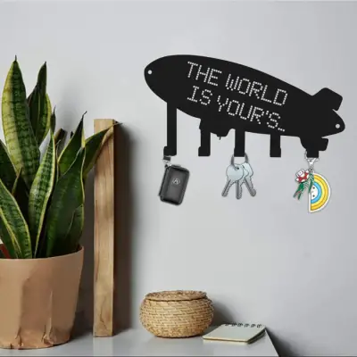 THE WORLD IS YOUR'S METAL ANAHTARLIK SİYAH - 1