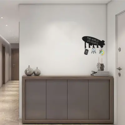 THE WORLD IS YOUR'S METAL ANAHTARLIK SİYAH - 4